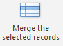 5. Merge the
selected records