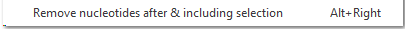 21. Remove nucleotides after and including selected