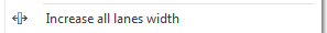 6. Increase all lanes width button