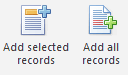 2. Add selected or all
records as reference