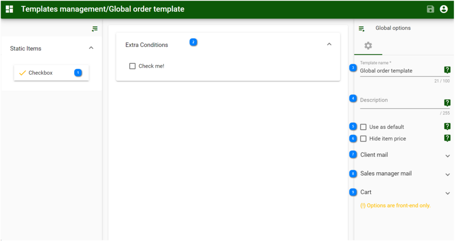 Global order template